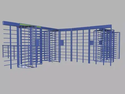Turnstile Security Gate Low-poly 3D model