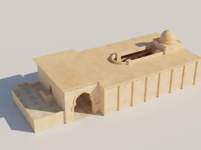 ancient desert library 3D model