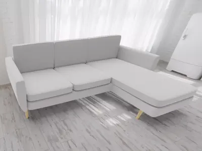 Sofa 4 seats by IKEA SMEDSTORP 3D model