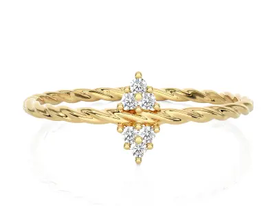 Light Minimalist Diamond Ring 3D print model