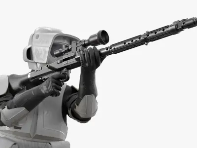  Battle-Worn Star Wars Trooper in Fire Position 