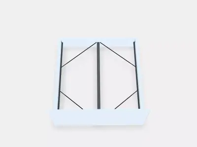 MALM High bed frame 3 Low-poly 3D model