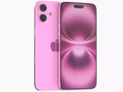 Apple iPhone 16 plus pink 3D model