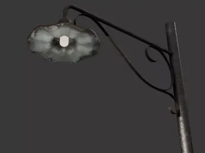 Realistic Street Light Low-poly 3D model