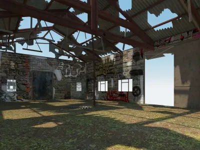Old Warehouse 3 interior and exterior 3D model
