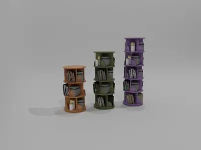 Bookshelf 3D model 12