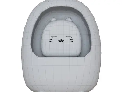 Portable Atmosphere Cute Pet Bedside Night Lamp Low-poly 3D model