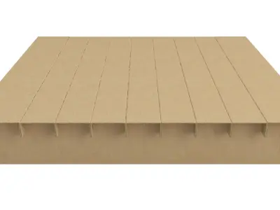 Cardboard Bed Dream Low-poly 3D model