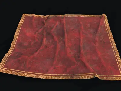 Old Carpet 4 Low-poly 3D model