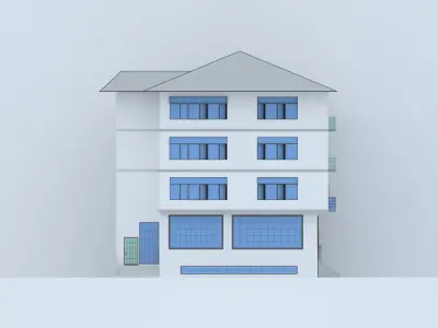 Modern building  3D  3D model