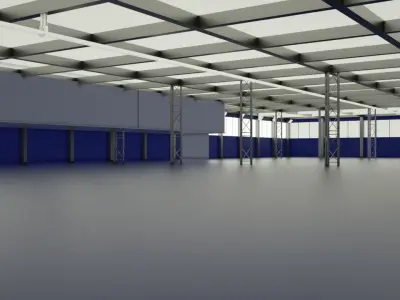 Small Warehouse 2 upper floors 3D model