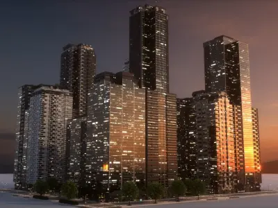 City Block Type B06 3D model