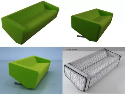 To triple sofa 3D model