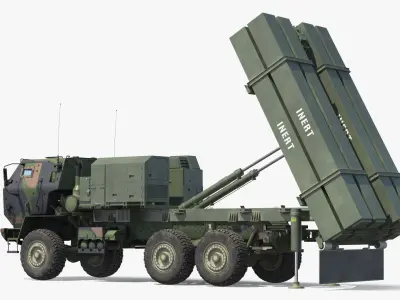  Mobile Surface Air Missile Launcher Truck Camo Simplified 