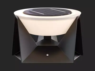 Solar LED Fence Gate Pillar Head Lamp Outdoor 3D model