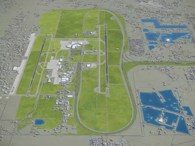 Baghdad Airport Low-poly 3D model