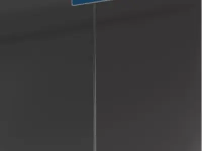 Road sign Free low-poly 3D model
