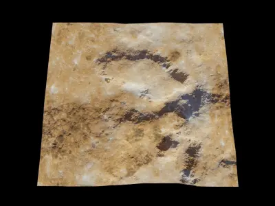 Planet Surface 3D model 2 Lod 3D model