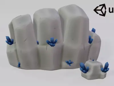 Ore mineral Low-poly 3D model