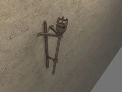 PBR torch metal 3D model