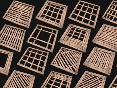 Roof Set Medieval City Pack Low-poly 3D model