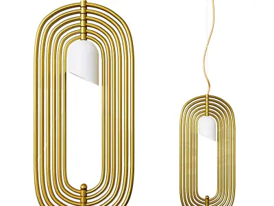 Pendant light metal gold 3D model