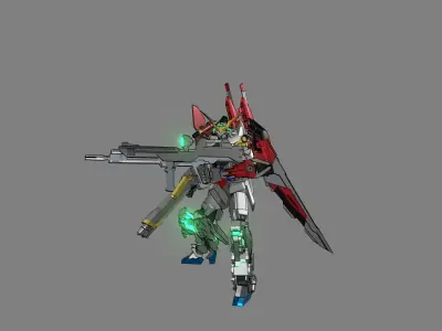 Attacker Gundam B 21 3D model