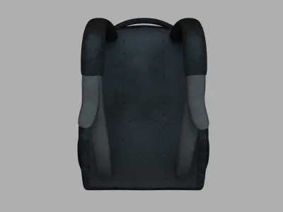 Black Camouflage Backpack - Character Costume Low-poly 3D model
