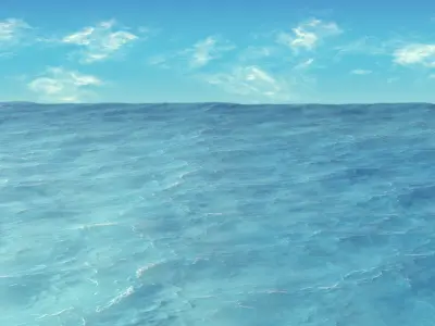 Looped Animated Ocean -- Blender Cycles 3D model