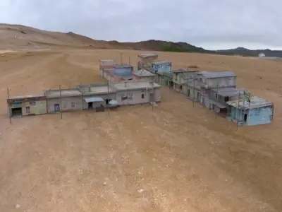 Shanty Town Buildings 2 Town Blocks in obj format Low-poly 3D model