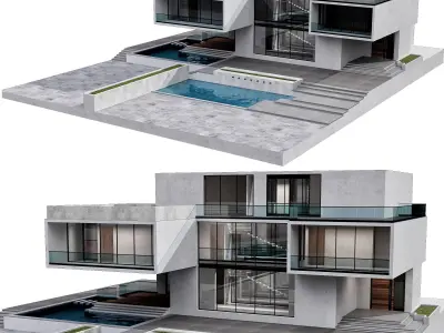 MODERN HOUSE NO12 A 3D model