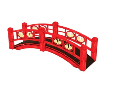 Japanese Bridge Low-poly 3D model