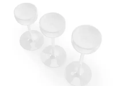 White Candlesticks 3D model