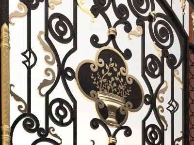  forge door Low-poly 3D model