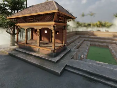 Traditional Newari Hiti 3D model