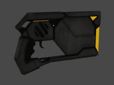 Stylized Sci-Fi Gun Weapon PBR low-poly game-ready Low-poly 3D model purchase