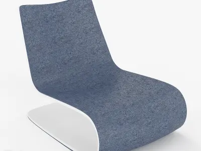 Novelle Vague Chair and Ottoman Porro 3D model