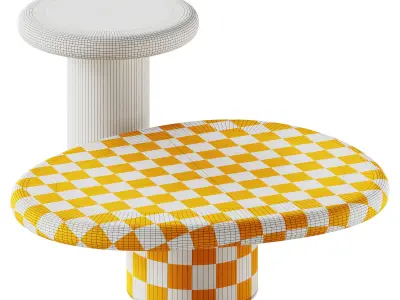 Richmond Interiors Bloomstone Coffee and Side Table 3D model