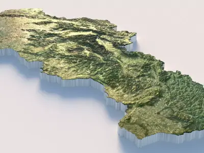 Slovakia Terrain Country 3D model