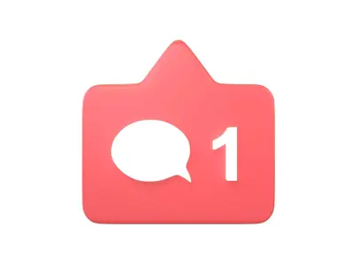 Socail Media Comment v2 001 Low-poly 3D model