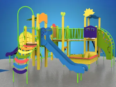 Playground for kids 3D model get