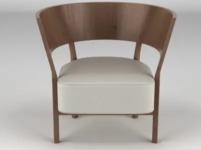 Tosai Lounge Chair 1 3D model