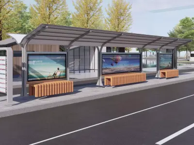 Bus Stop Collections -B2 3D model