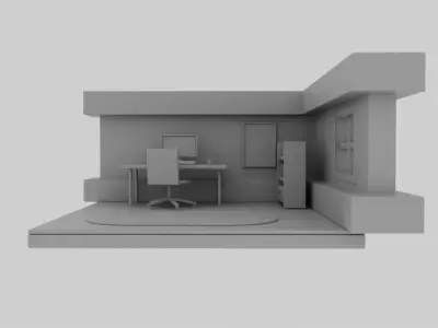 simple room Low-poly 3D model purchase