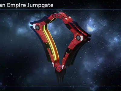 Spaceship Thaalian Empire Jumpgate Low-poly 3D model