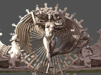 Solar Sun Witch Sculpture series 1 3D model