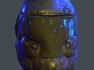 Gas mask helmet 3d model scifi Low-poly Low-poly 3D model Low-poly 3D model 84