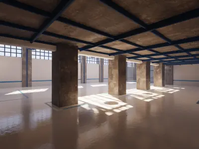 SHC Renovated Factory hall Low-poly 3D model