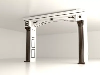 Modern 3d cnc door Low-poly 3D model