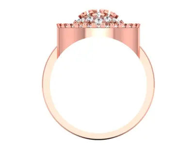 Solitaire Wedding Engagement Women Rings Cluster Ring 3D print model